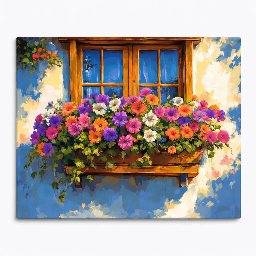 PCN 34 :🌸 Flowers at the Heart Window 💖