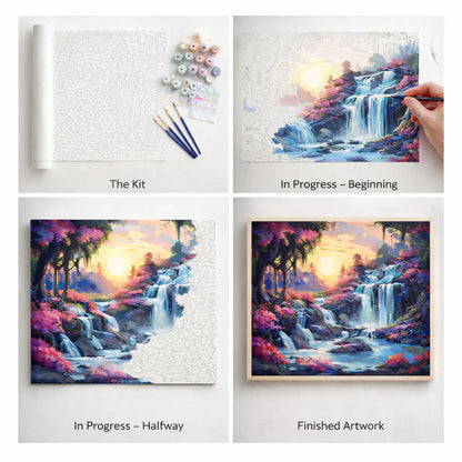 PCN 5 Floral Cascade: Waterfall of Blooms Painting 🌸